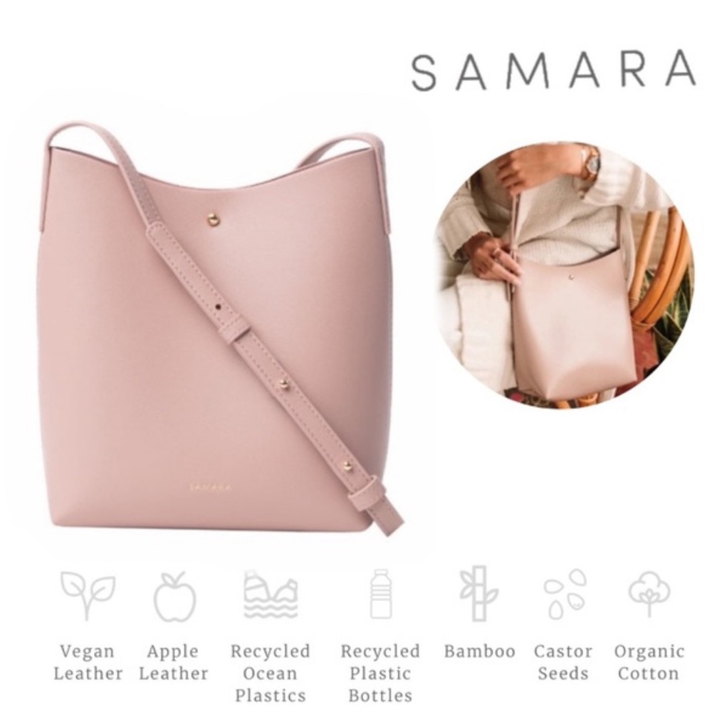 Anthropologie Pale Pink‎ Vegan Leather Samara Medium Shoulder Bag